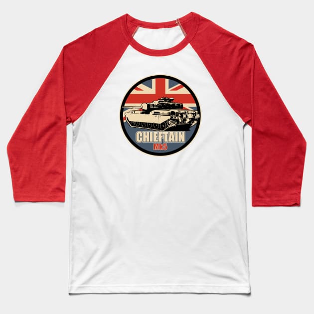 Chieftain Tank Baseball T-Shirt by TCP